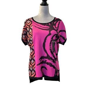 Worthington Women's Floral Blouse Multicolor Size M Artsy Warm Cozy Grannycore